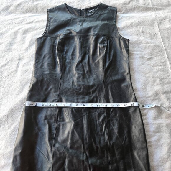 Real Leather Black Dress, Size 4 - Picture 7 of 7